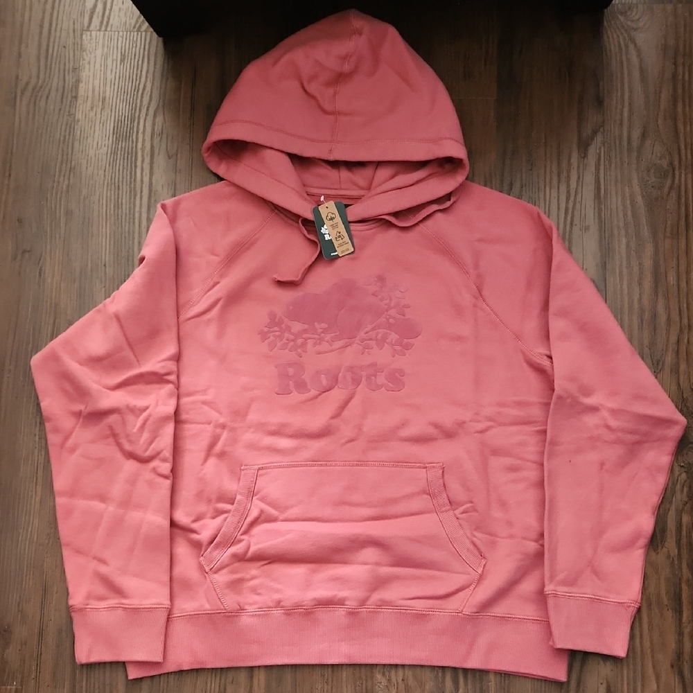 NEW ROOTS Original Kanga Hoodie *Discontinued Colour* In Mauvewood Red sz XL